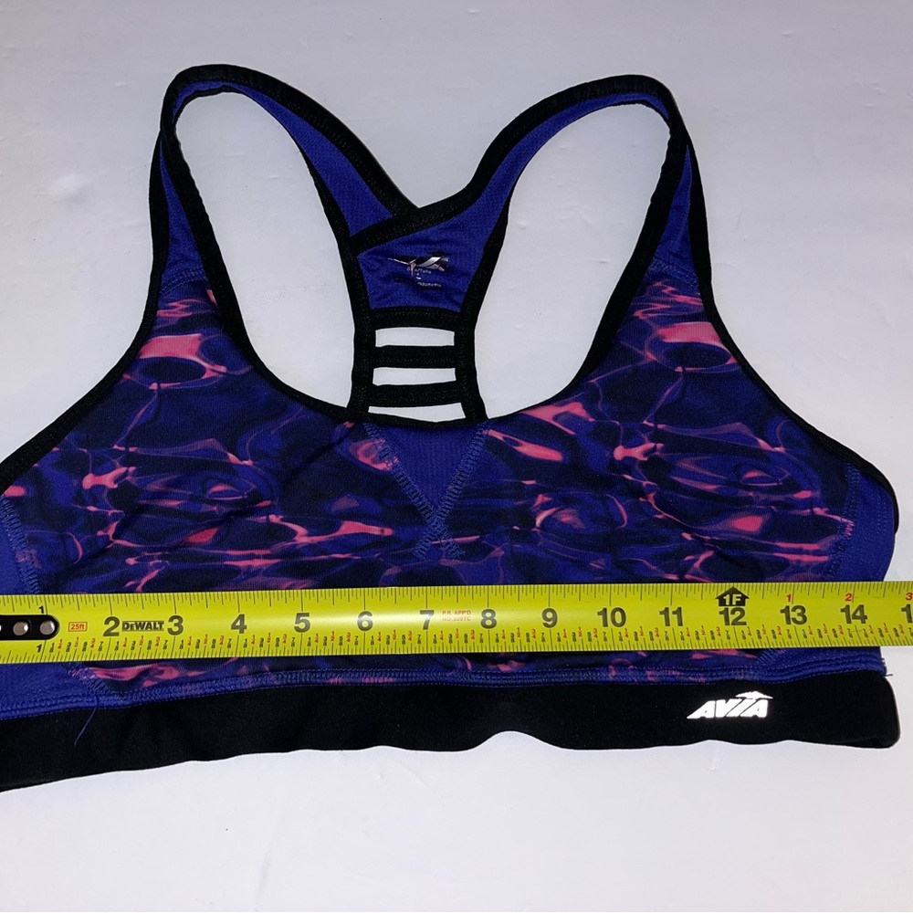 Avia Purple & Pink Patterned Racerback Sports Bra - Picture 4 of 5
